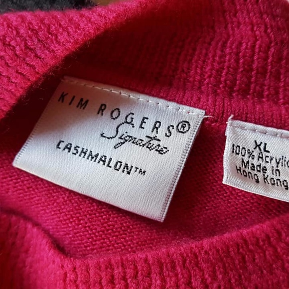 XL Kim Rogers Signature Cashmalon Acrylic Sweater - Picture 2 of 8